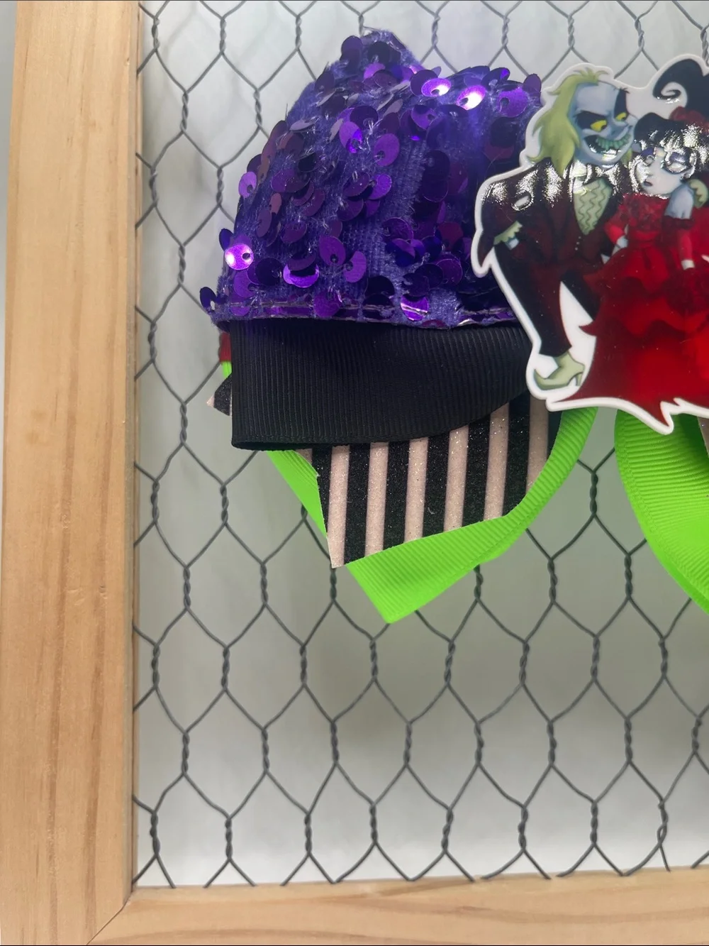 Handmade Gothic Ghost-Inspired Hair Bow